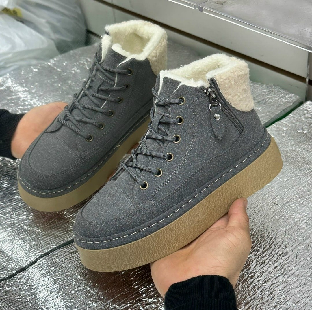 ,зимние ботинки из натуральной замши и меха на платформе obba 250464737,зимняя женская ,зимняя , женская