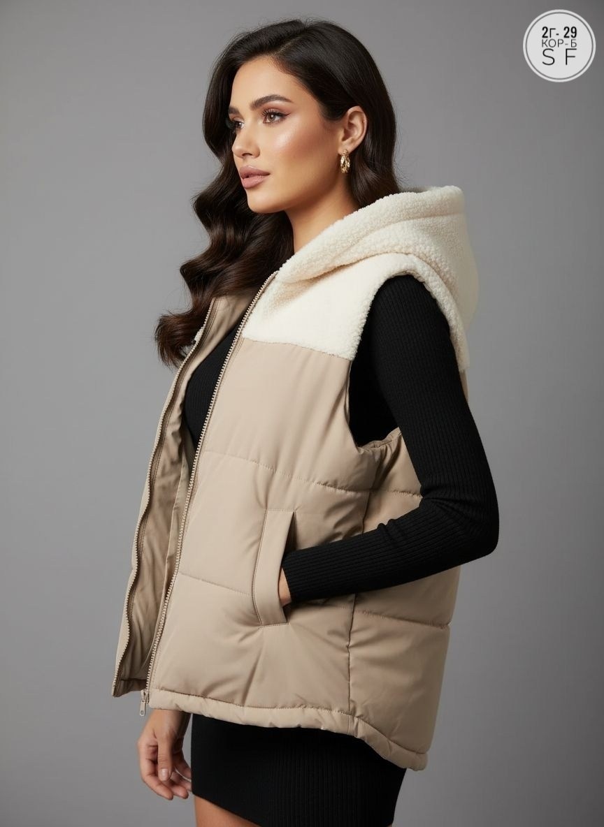 жилет утепленная,женский утепленный жилет,жилет женский,жилетка женская утепленная,жилетка с капюшоном