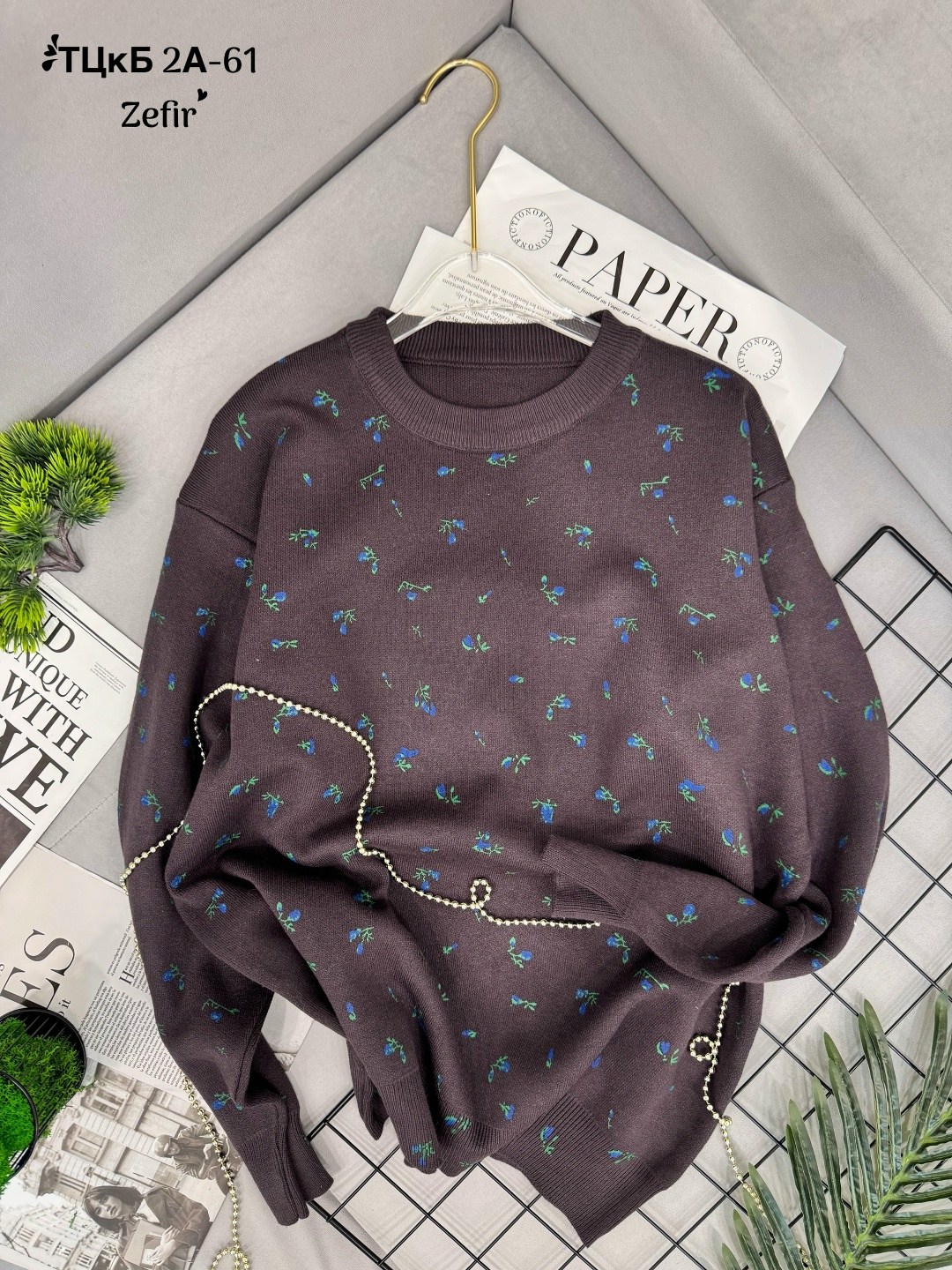 удлиненный свитер оверсайз в цветочек evona,модные свитера,женские кофты,вязаные свитера,свитер в цветочек