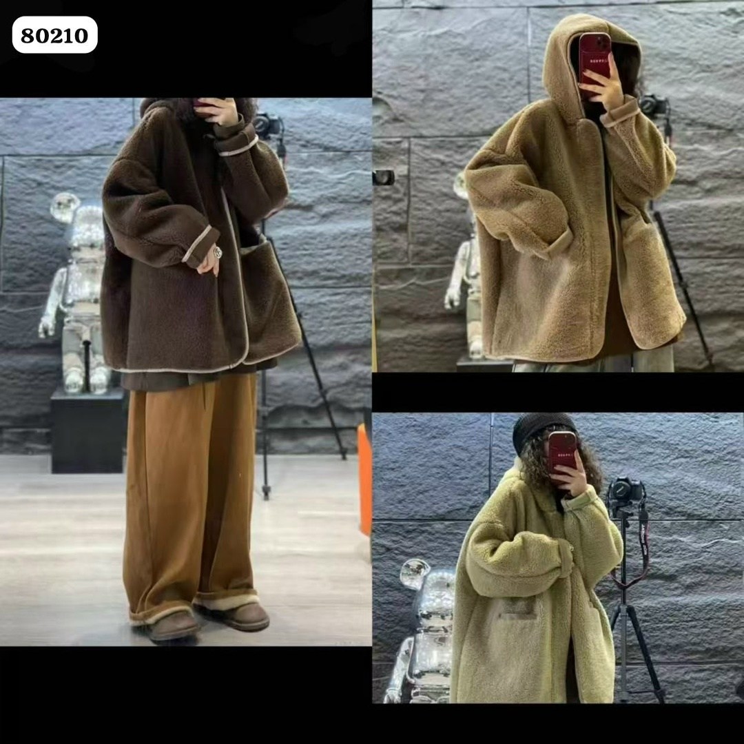 плюшевое пальто,теплое пальто,пальто с капюшоном,шерстяное пальто,меховое пальто с капюшоном