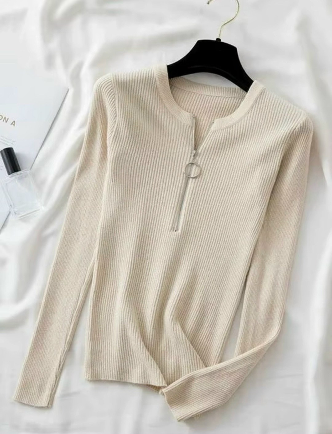 свитер женский белый,кофта женская,повседневный джемпер,женский вязаный свитер на молнии,женские джемпера