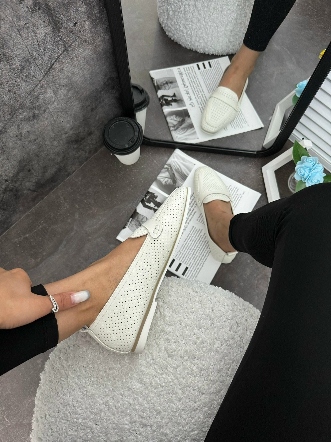 мокасины женские,,мокасины с перфорацией,лоферы с перфорацией, женская