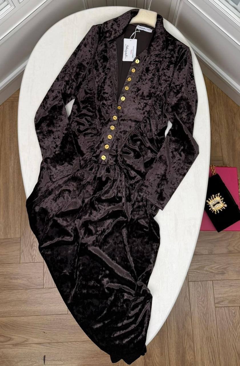 платье бархатное,zuoman женское осенне зимнее элегантное платье бархатное festa,вельветовое платье с воротником,платье с пуговицами,элегантное бархатное женское платье с воротником-стойкой