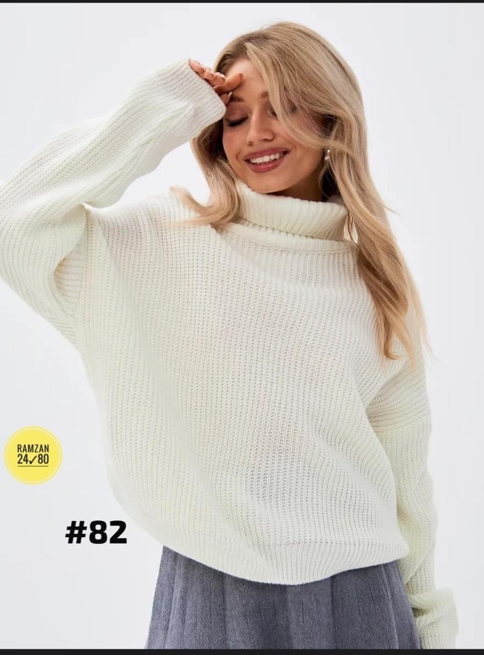 женский свитер оверсайз,свитера женские,свитер оверсайз с высоким воротником,свитер вязаный оверсайз с горлом,свитер женский с горлом оверсайз