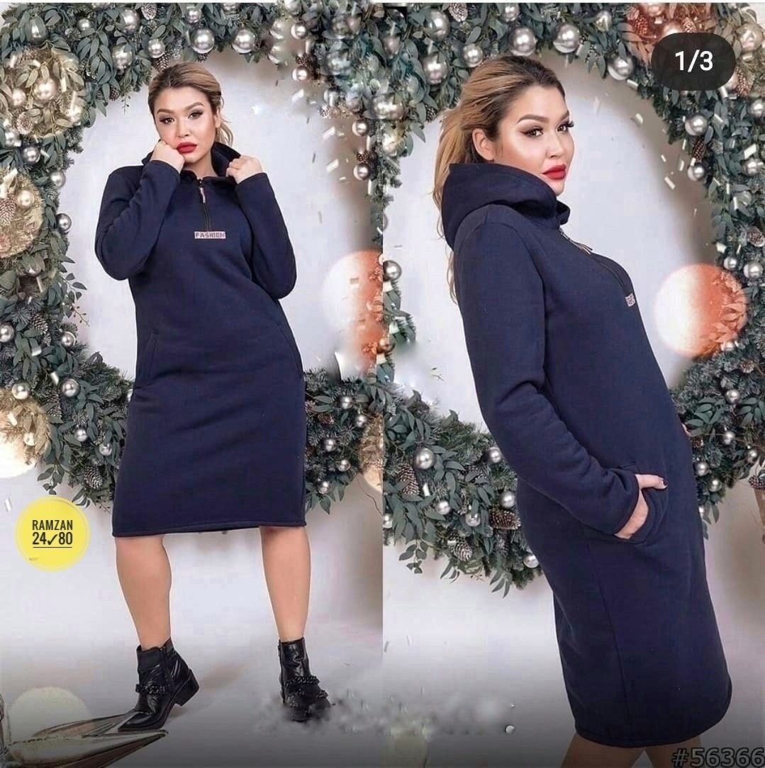 платье с капюшоном ,платье флис,женское платье ткань флис,платье спортивное с капюшоном,флисовое платье на 54,56,58,62 р