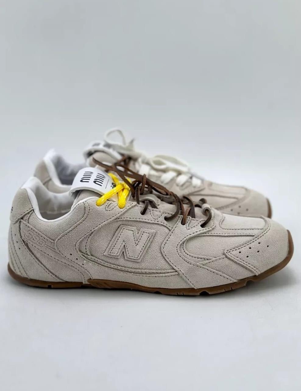 кроссовки new balance,,кроссовки,замшевые кроссовки,new balance x miu miu 530 sl suede ecru