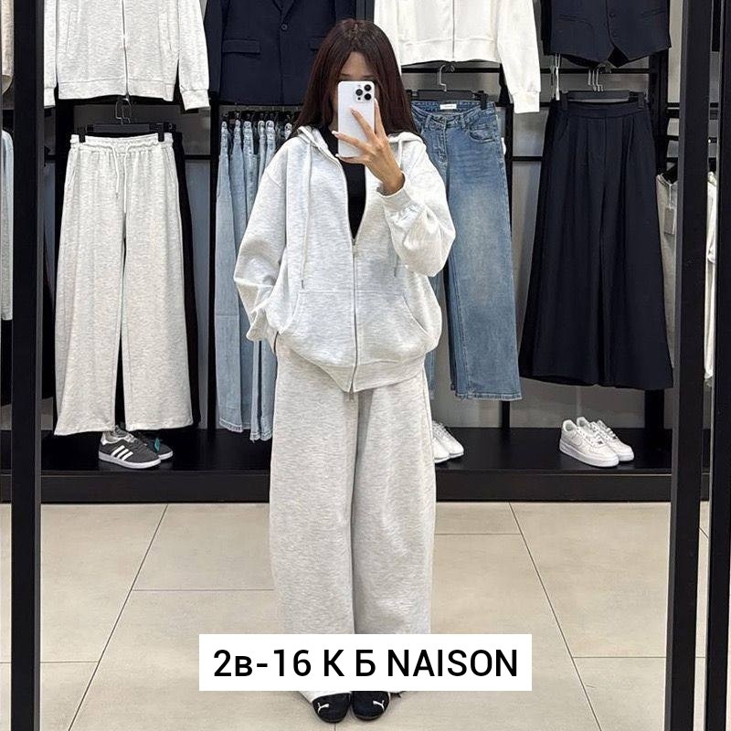 костюм спортивный со штанами палаццо и зип худи micca 362777071,костюм спортивный,женский спортивный костюм,спортивный костюм брючный на молнии с капюшоном оверсайз palessi,костюм женский