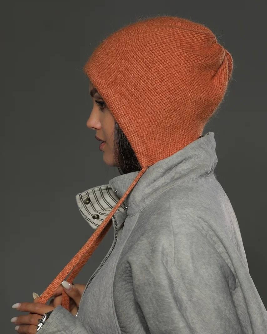 шапка женская с ушами вязаная из итальянской ангоры zhakko,чепчик шапка женский из итальянской ангоры модный zhakko,шапка женская с ушами вязаная из итальянской ангоры zhakko сиреневый,шапка женская с