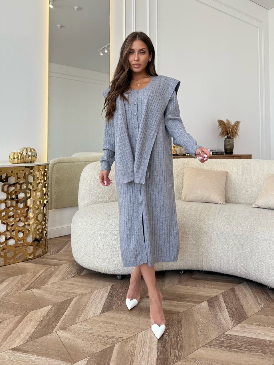 трикотажные костюмы,модные кардиганы,модели кардиган,кардиган,коричневый кардиган