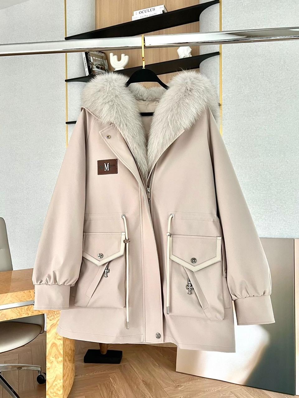 куртка с мехом,куртка женская,стильная куртка,зимняя одежда,парка с мехом