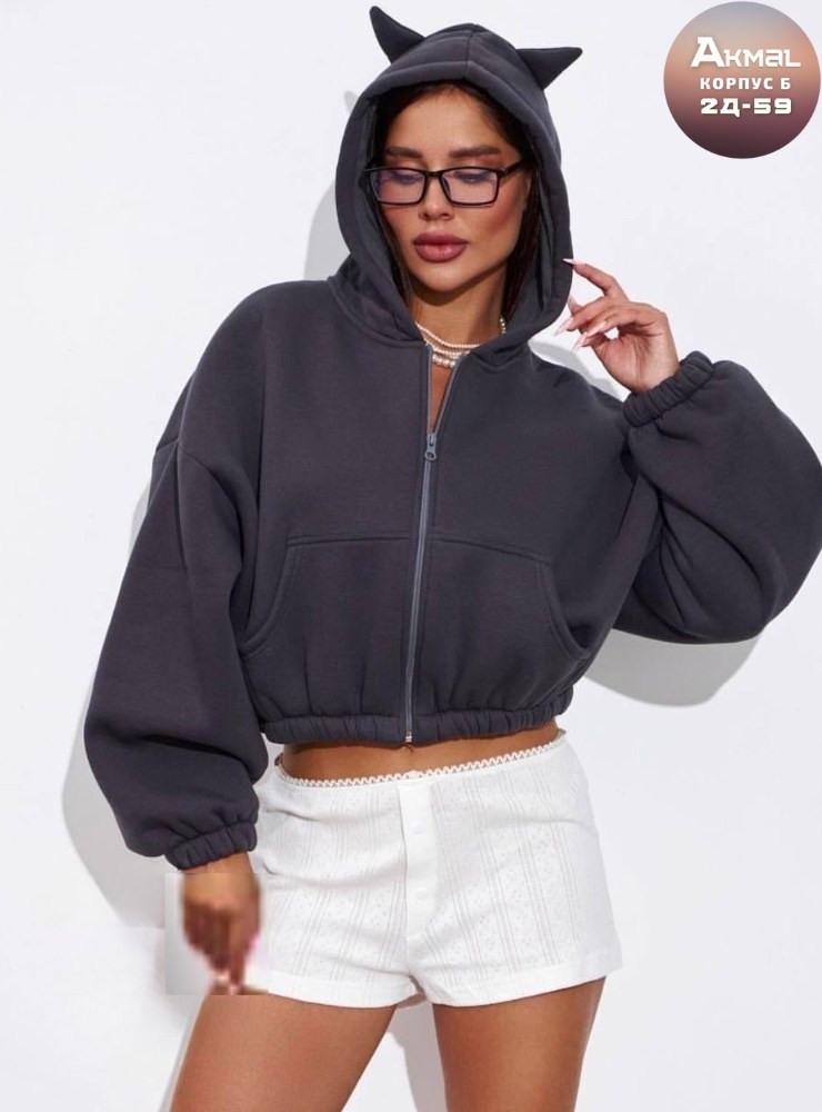 женская толстовка,женская кофта,толстовка на флисе,худи укороченная,худи на флисе