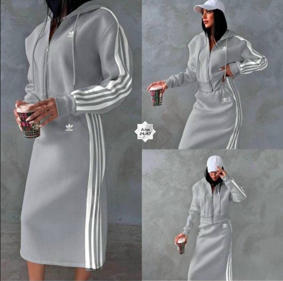 костюм двойка женская,костюм-двойка,костюм с платьем,адидас женский,костюм