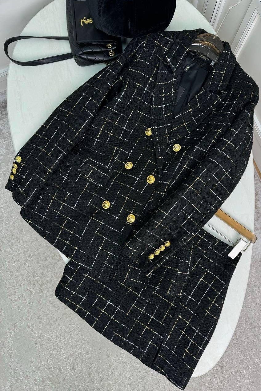 твидовый костюм с юбкой,твидовый костюм,твидовый костюм жакет,костюм женский твидовый пиджак и юбка арк17,костюм с юбкой