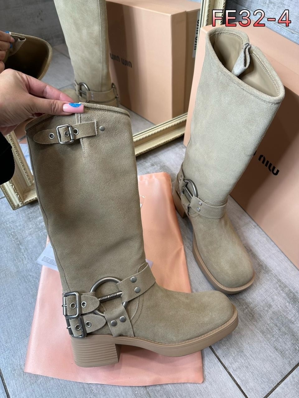 сапоги miu miu,,сапоги натуральные,сапоги натуральная замша,сапоги miu