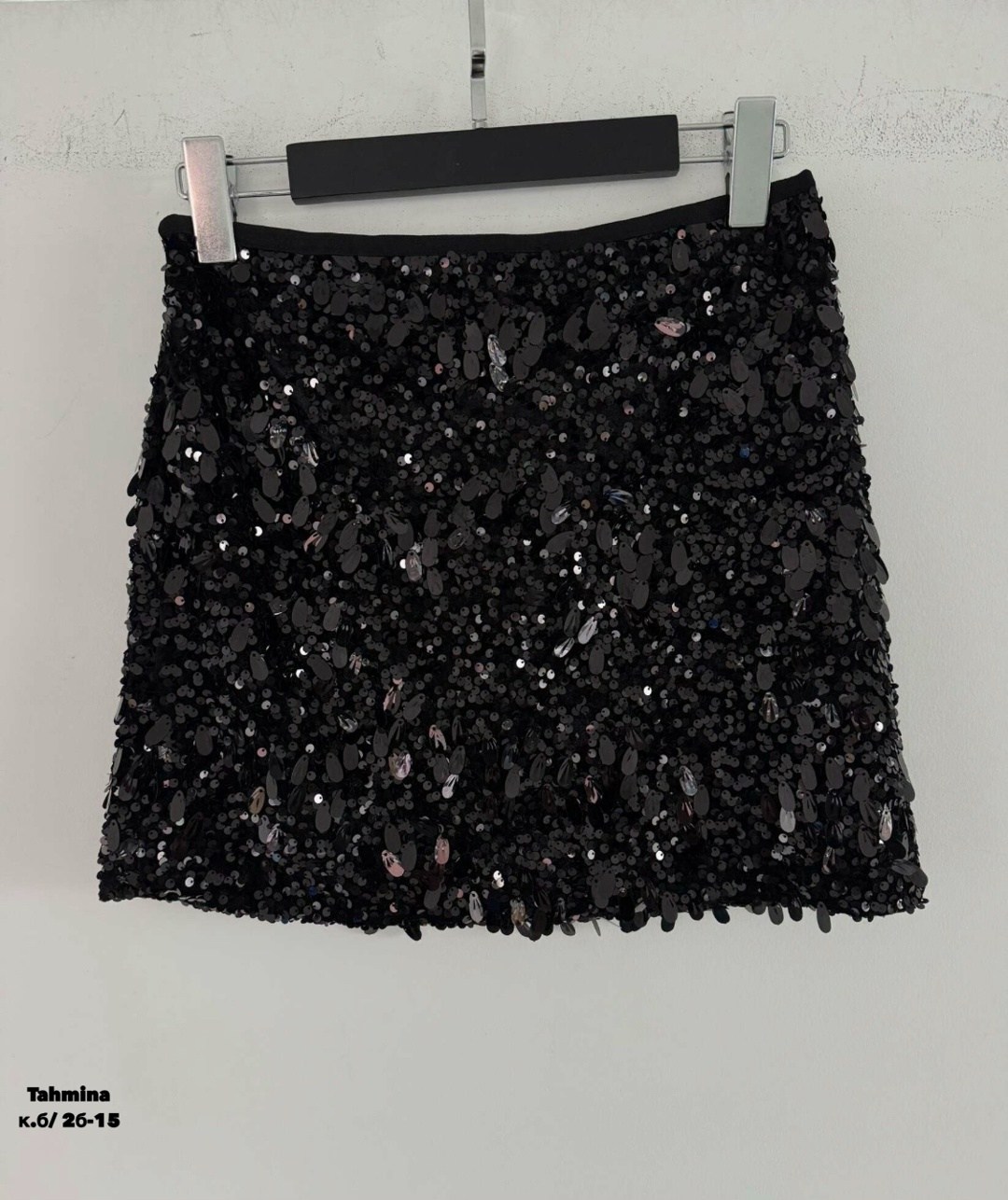 юбка с пайетками,юбка мини с пайетками emberens,юбка мини с пайетками emberens цвет черный,наряд