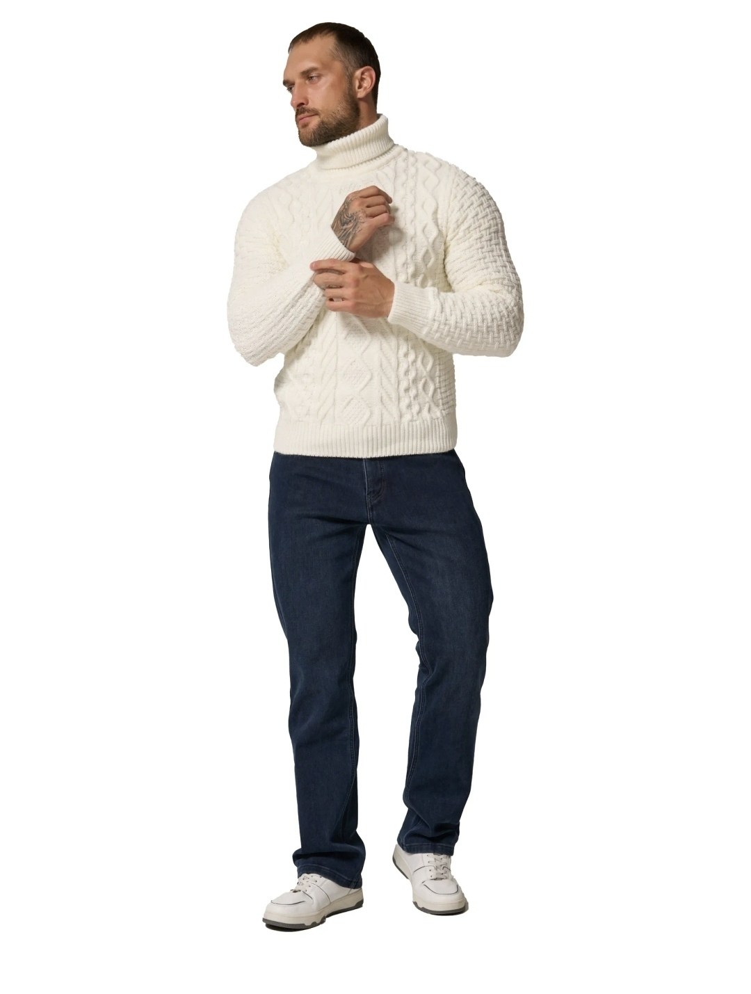 мужской джемпер,мужской свитер,свитер с горлом,белый свитер мужской,белый мужской пуловер