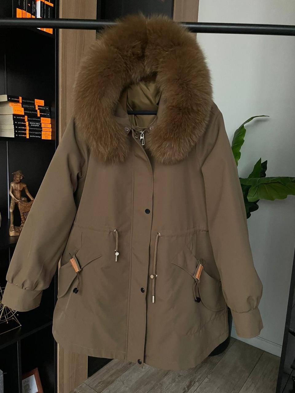 женская парка,парки с мехом,парка с мехом,парка коричневый,парка женская с натуральным мехом