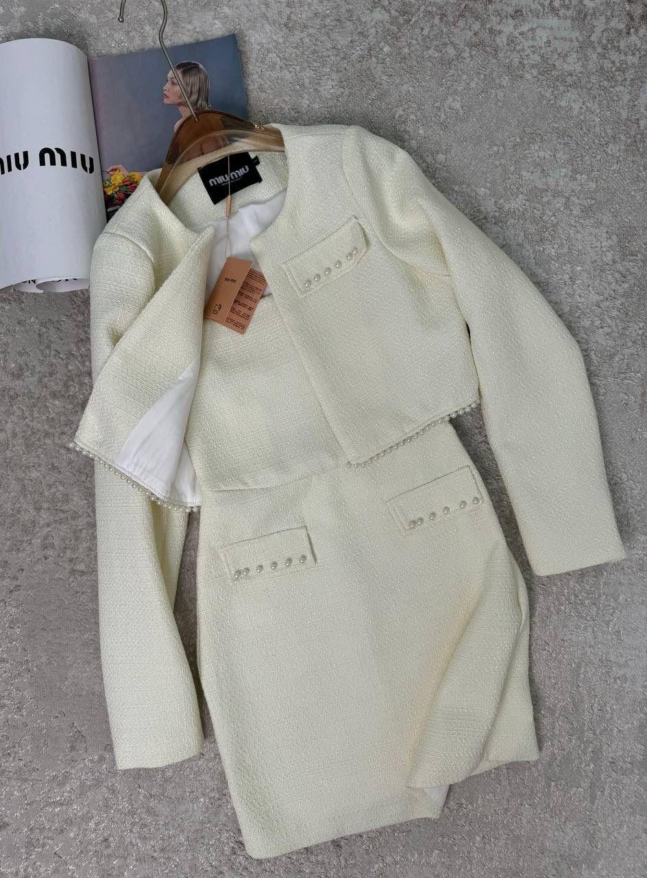 твидовый костюм,твидовый костюм юбка и жакет,твидовый костюм с юбкой,твидовый костюм юбка и укороченный жакет,твидовый костюм lichi