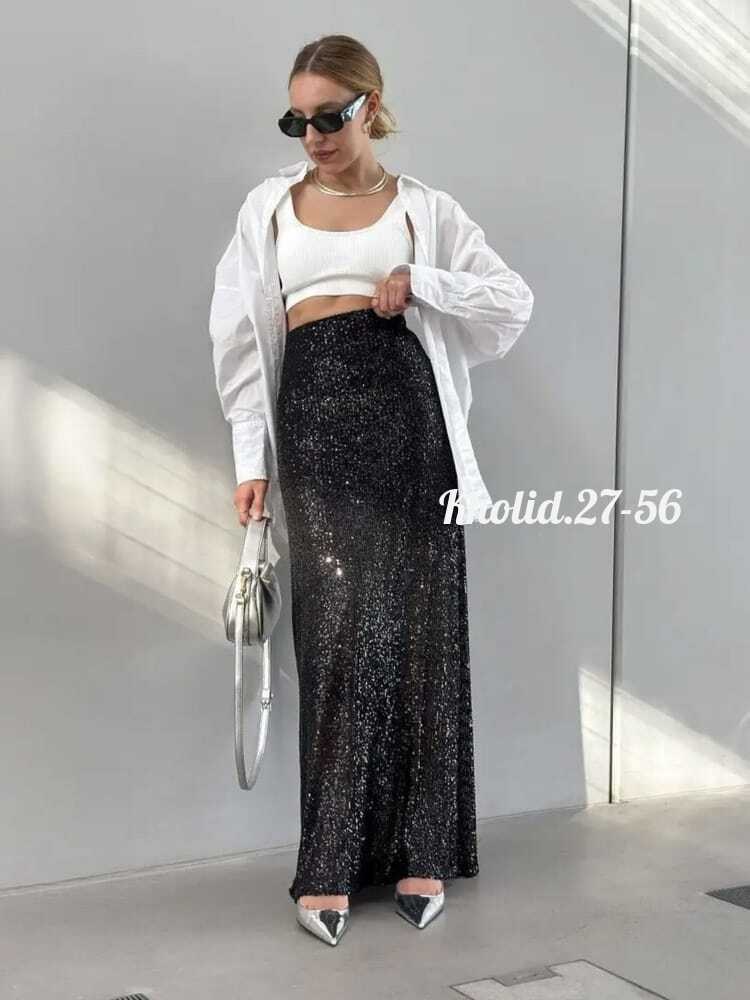 юбка макси с пайетками,юбка женская с пайетками,юбка женская серая,юбка с пайетками,костюм с юбкой макси