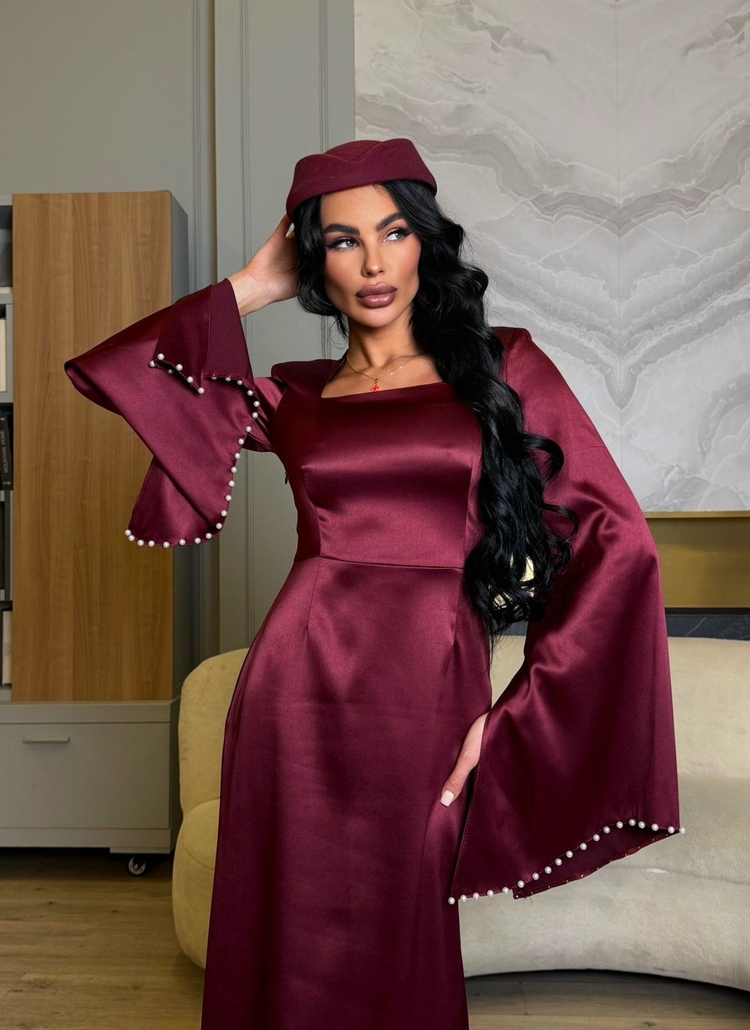 атласное мусульманское платье,вечернее платье длинное,вечернее платье,платье,длинное платье