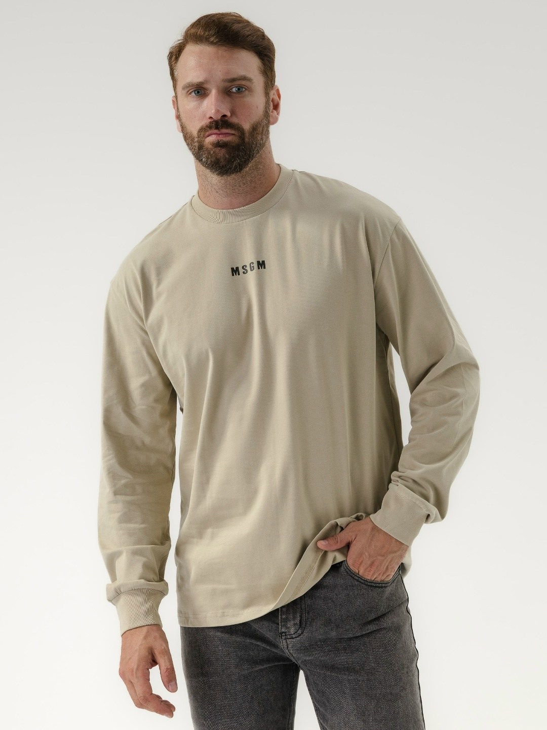 мужские свитшоты,бежевый лонгслив,лонгслив,лонгслив мужской,джемпера мужские