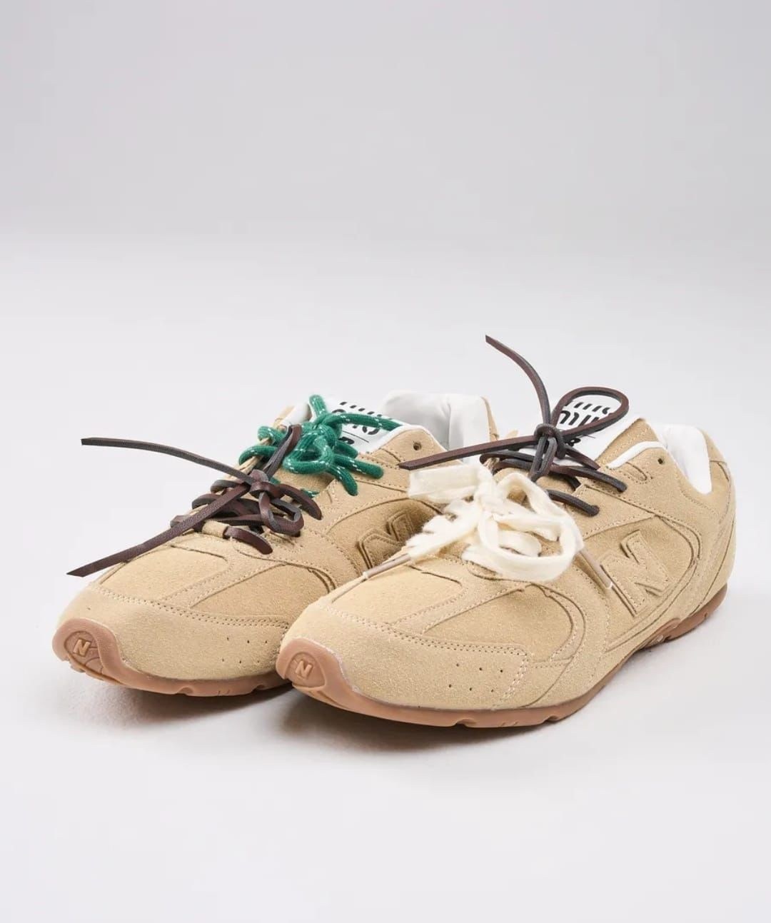 кроссовки new balance,,кроссовки,замшевые кроссовки,new balance x miu miu 530 sl suede ecru