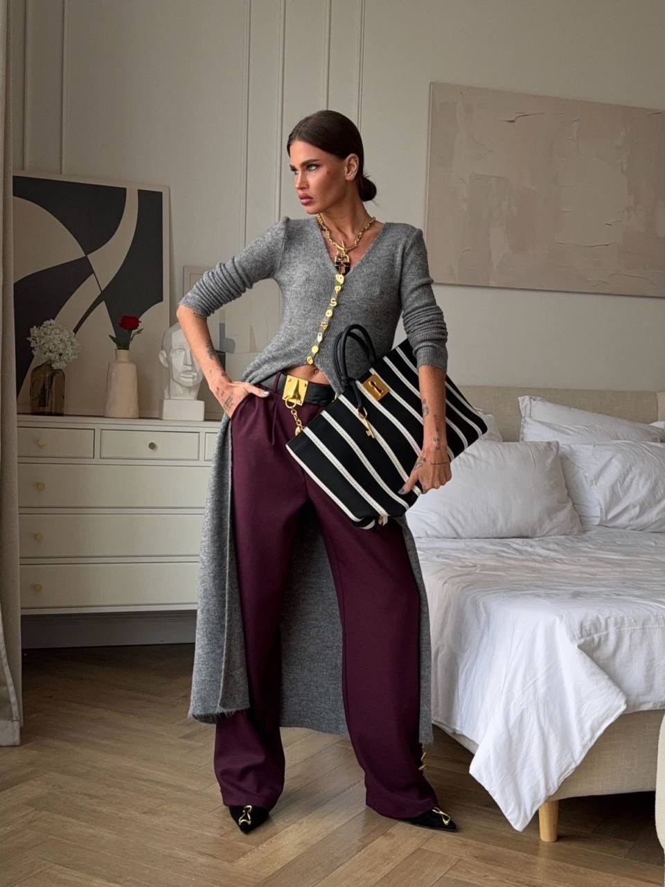 стильные образы,мода стиль,стильные наряды,образ с брюками палаццо