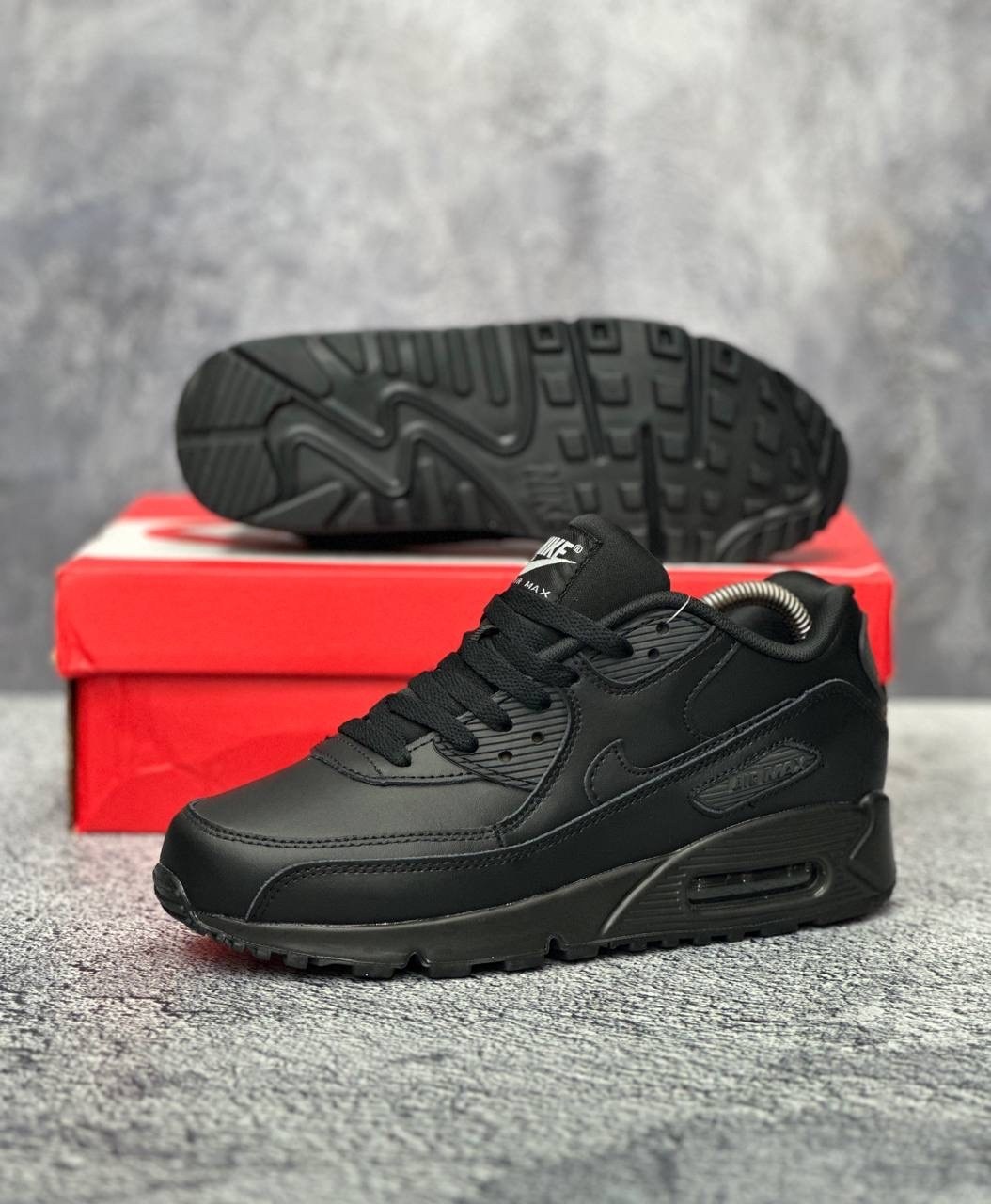 nike air max 90 leather,nike air max 90 black,кроссовки nike air max 90 leather black,nike air max 90 черные,кроссовки nike air max 90 leather