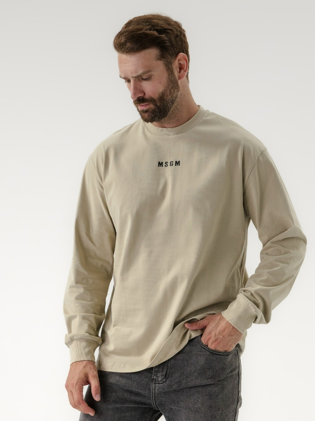 мужские свитшоты,бежевый лонгслив,лонгслив,лонгслив мужской,джемпера мужские