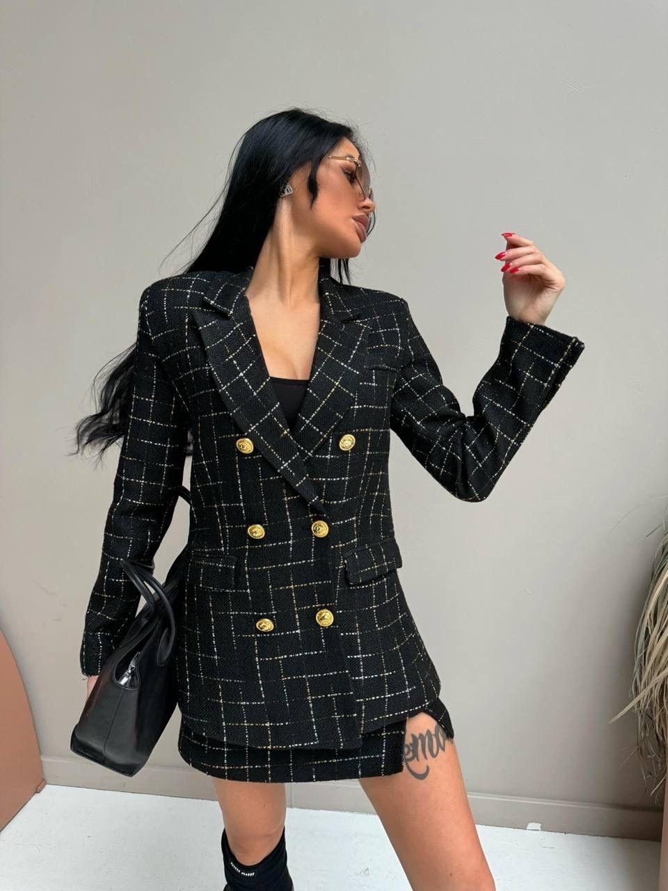 твидовый костюм с юбкой,твидовый костюм,твидовый костюм жакет,костюм женский твидовый пиджак и юбка арк17,костюм с юбкой