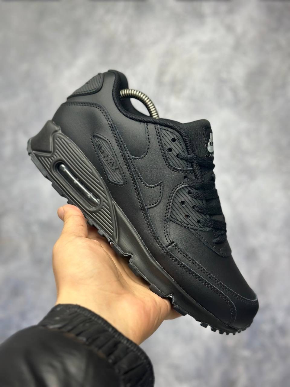 nike air max 90 leather,nike air max 90 black,кроссовки nike air max 90 leather black,nike air max 90 черные,кроссовки nike air max 90 leather