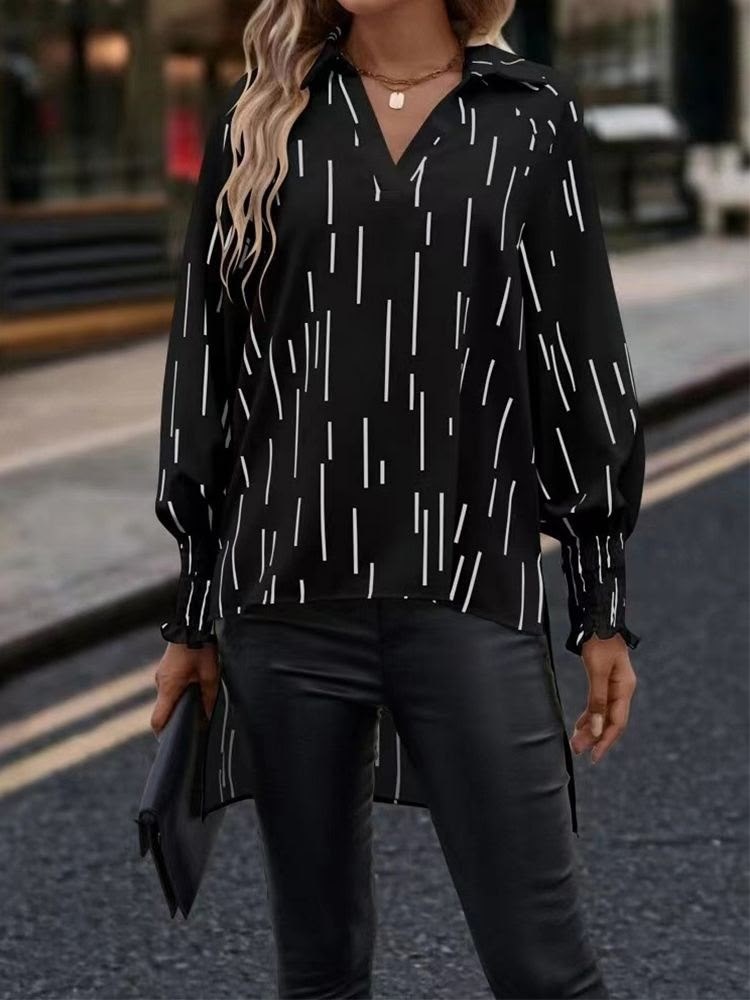 женская рубашка в полоску,блузка удлиненная,блузка стильная,рубашка женская,блузка модная