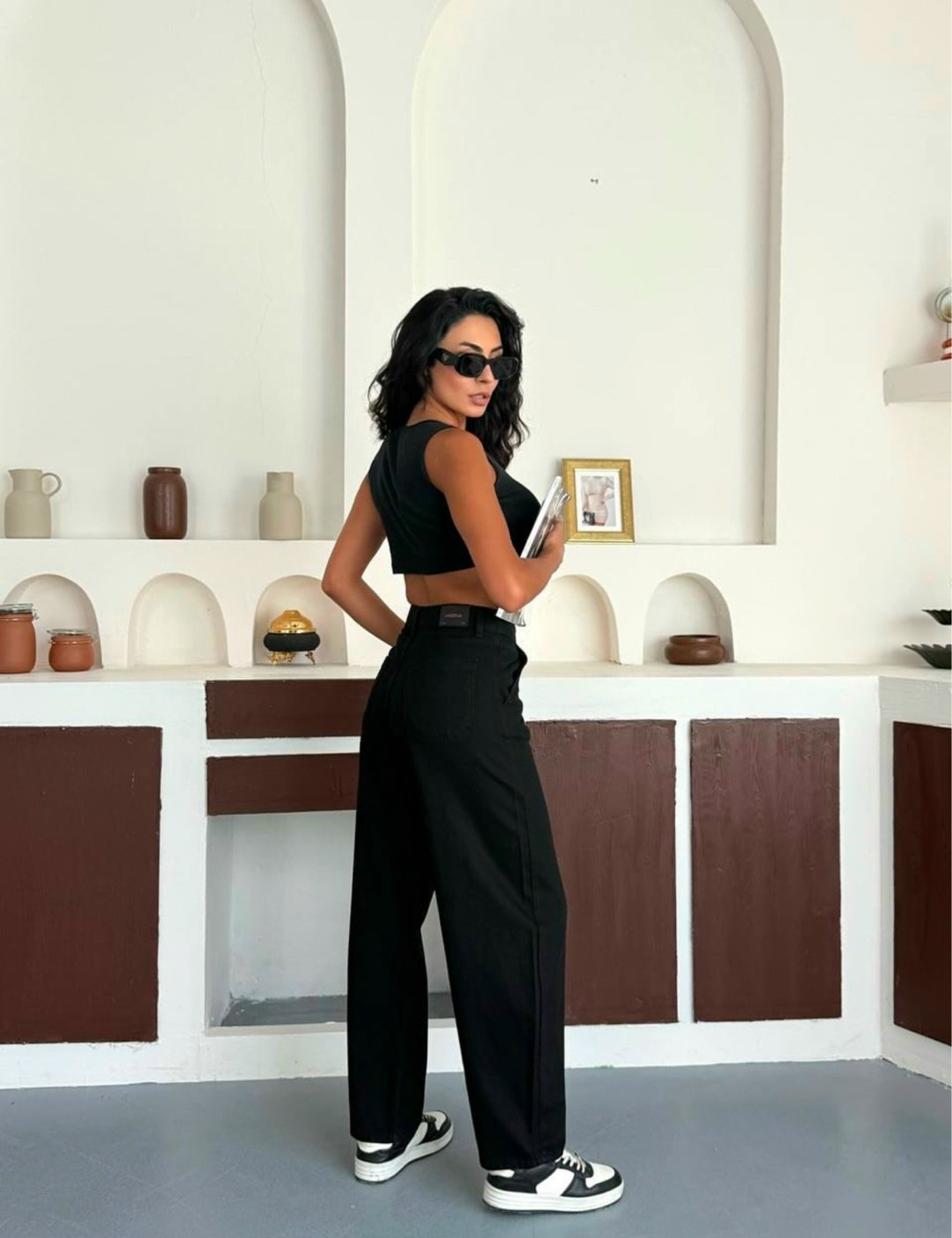 брюки с высокой талией,брюки широкие,брюки женские черные,брюки палаццо,черные брюки