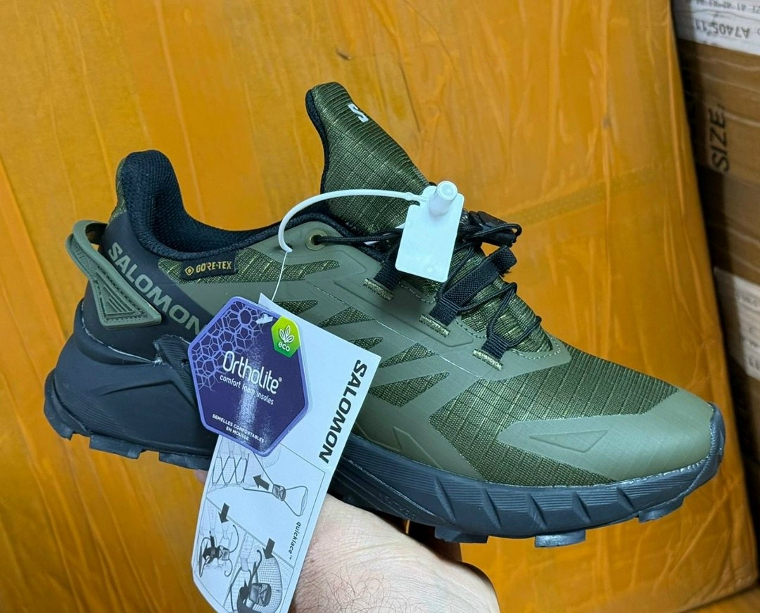 кроссовки salomon,кроссовки salomon supercross 4 gtx,мужские кроссовки salomon,мужские кроссовки salomon supercross 4 green,salomon трейловые кроссовки