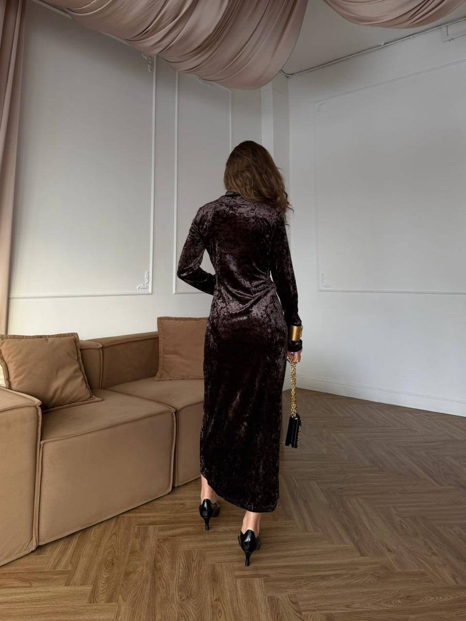 платье бархатное,zuoman женское осенне зимнее элегантное платье бархатное festa,вельветовое платье с воротником,платье с пуговицами,элегантное бархатное женское платье с воротником-стойкой