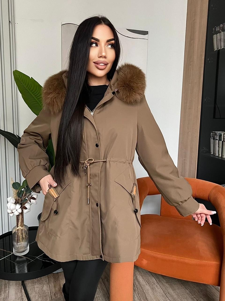 женская парка,парка женская с натуральным мехом,парка с мехом,зимняя одежда,пуховик женский