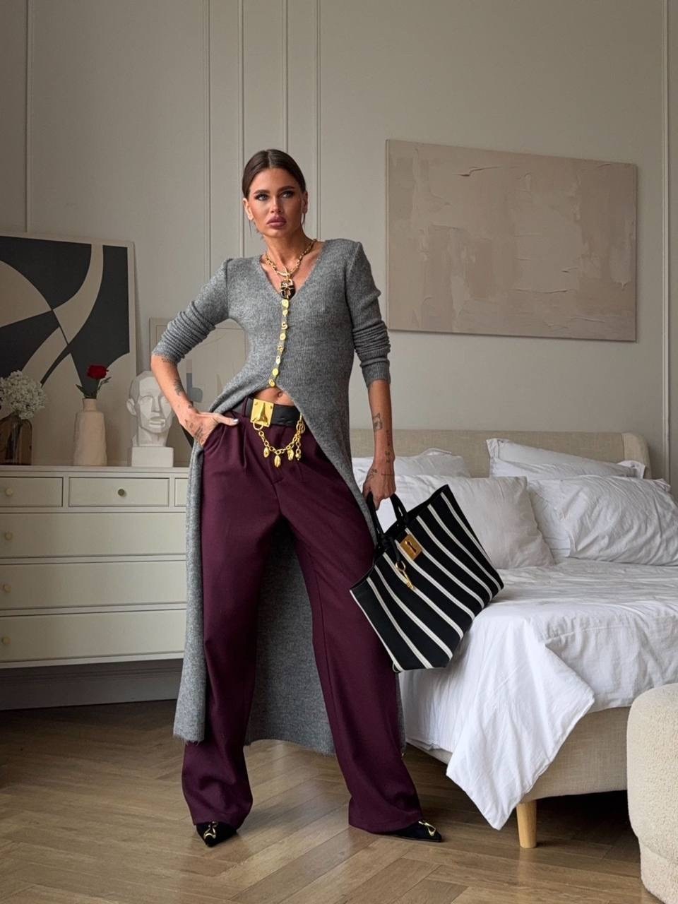 стильные образы,мода стиль,стильные наряды,образ с брюками палаццо