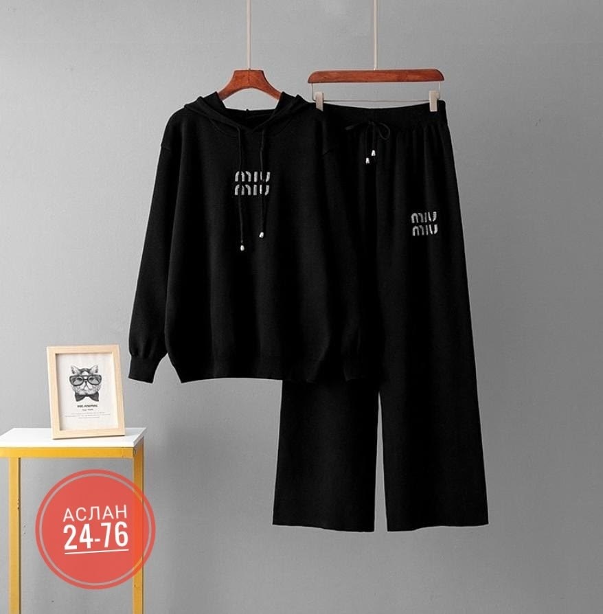 женский трикотажный костюм,трикотажный костюм с капюшоном,комплект одежды женские,костюм повседневный,трикотажные костюмы