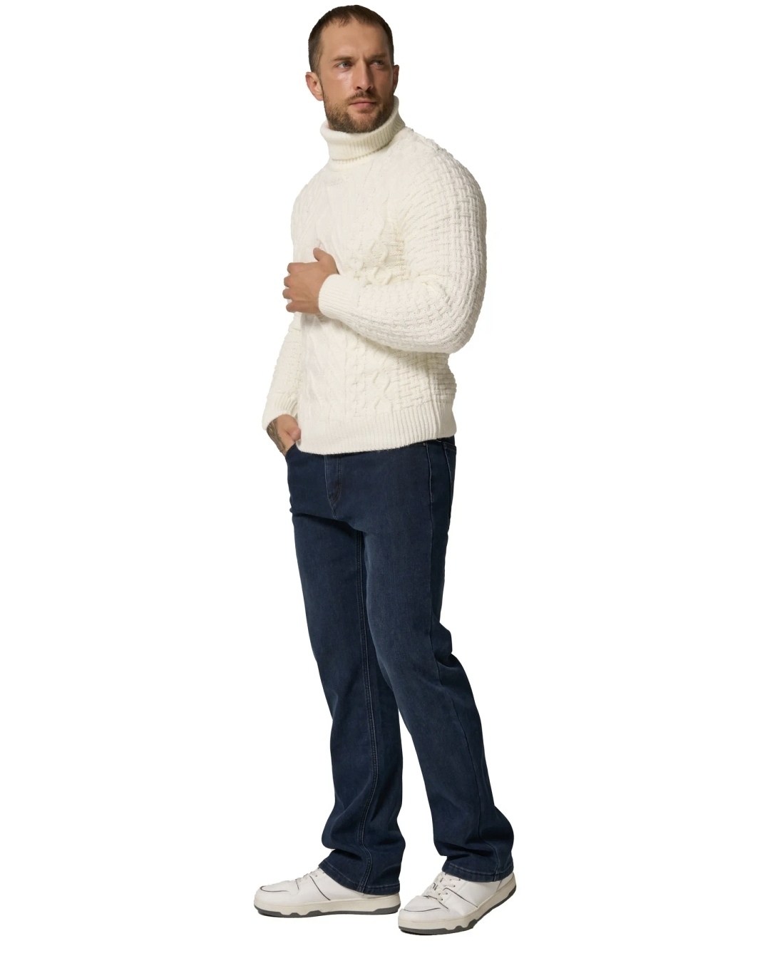 мужской джемпер,мужской свитер,свитер с горлом,белый свитер мужской,белый мужской пуловер