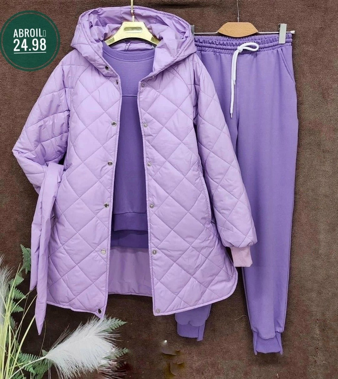 костюм спортивный тройка с длинным стеганым пальто cubi shop,костюм двойка женская,костюм тройка с курткой,костюм женский тройка,костюм женский на флисе