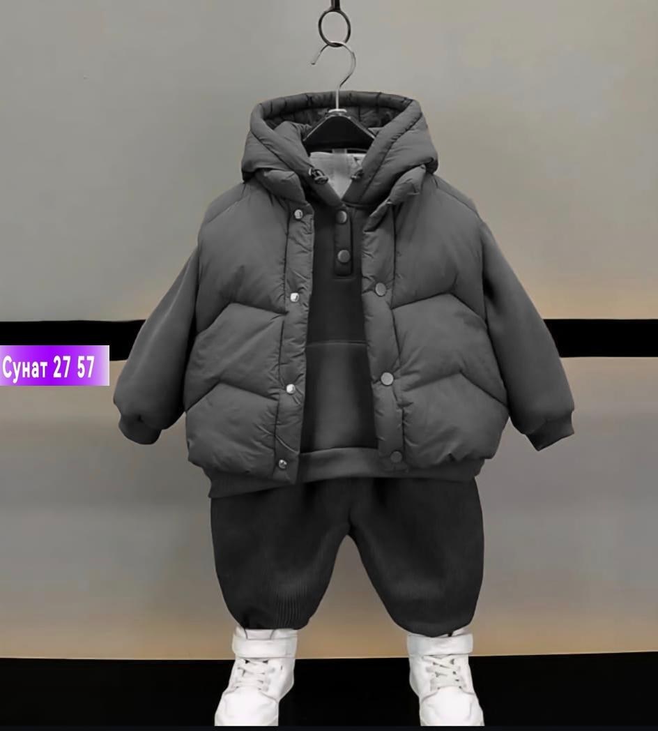 костюм теплый,костюм теплый детский,костюм тройка детский теплый,детский спортивный костюм утепленный с жилеткой shaomao,детские комплекты