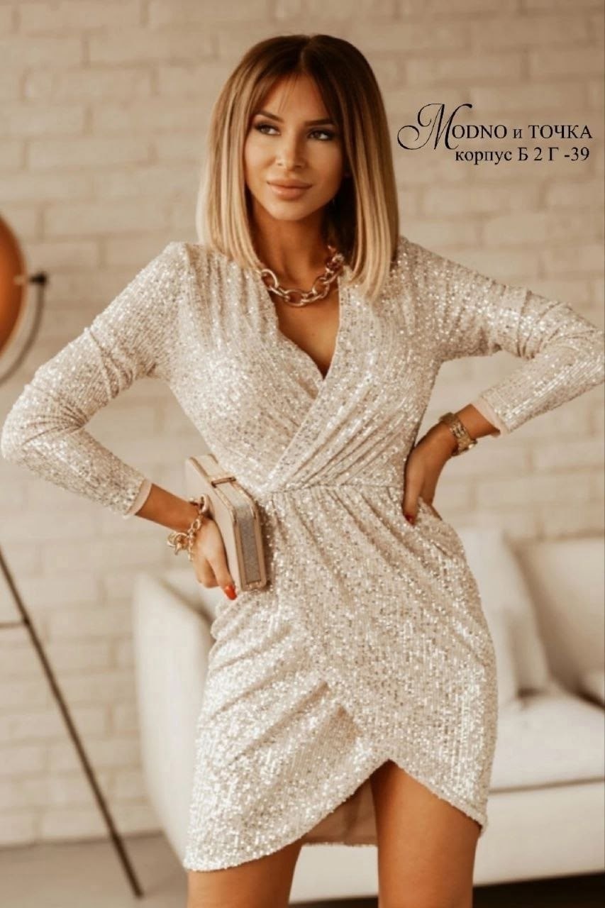 платье с пайетками,платье с запахом,платье с пайетками женское,женское платье,блестящее платье с запахом