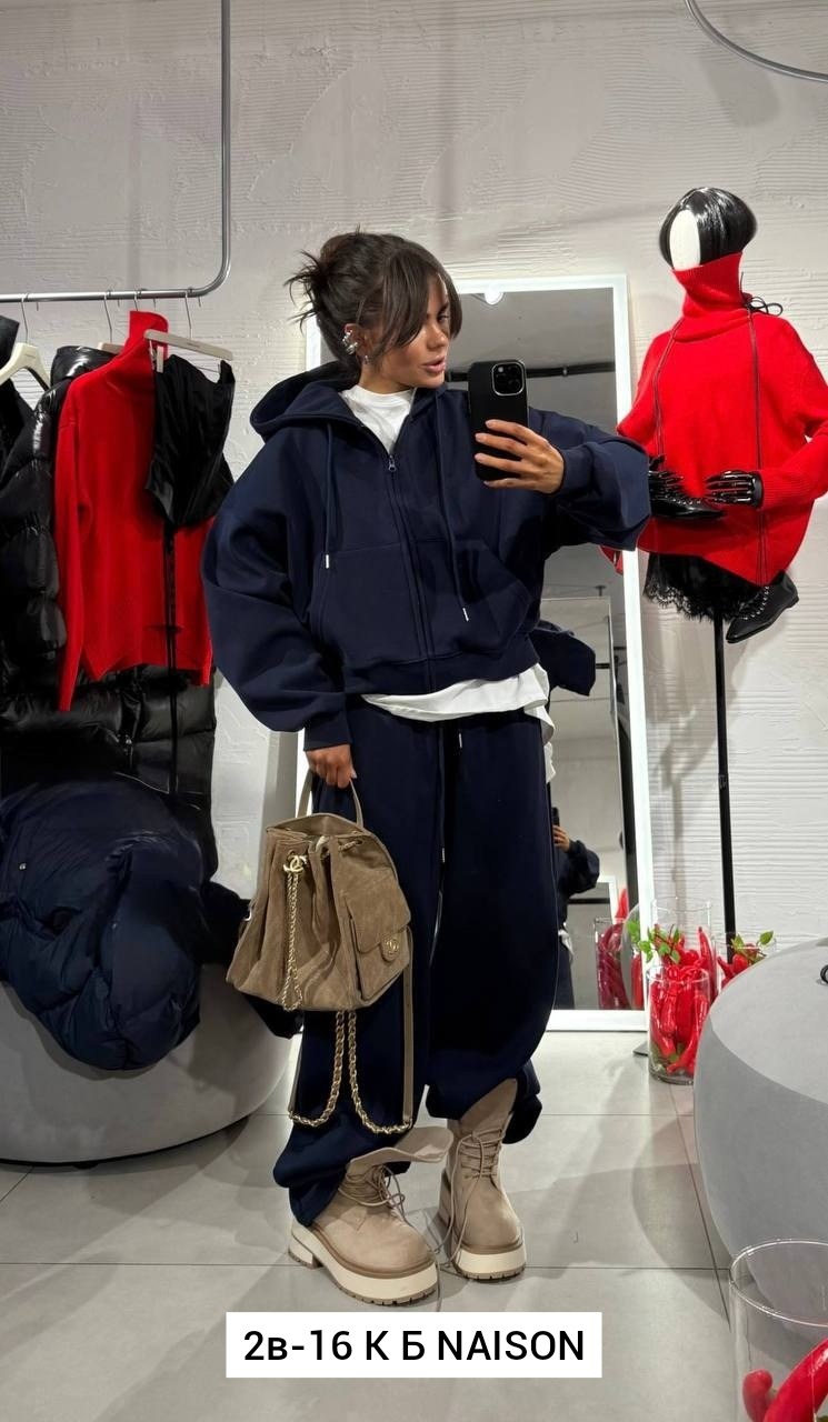 костюм спортивный со штанами палаццо и зип худи micca 362777071,костюм спортивный,женский спортивный костюм,спортивный костюм брючный на молнии с капюшоном оверсайз palessi,костюм женский