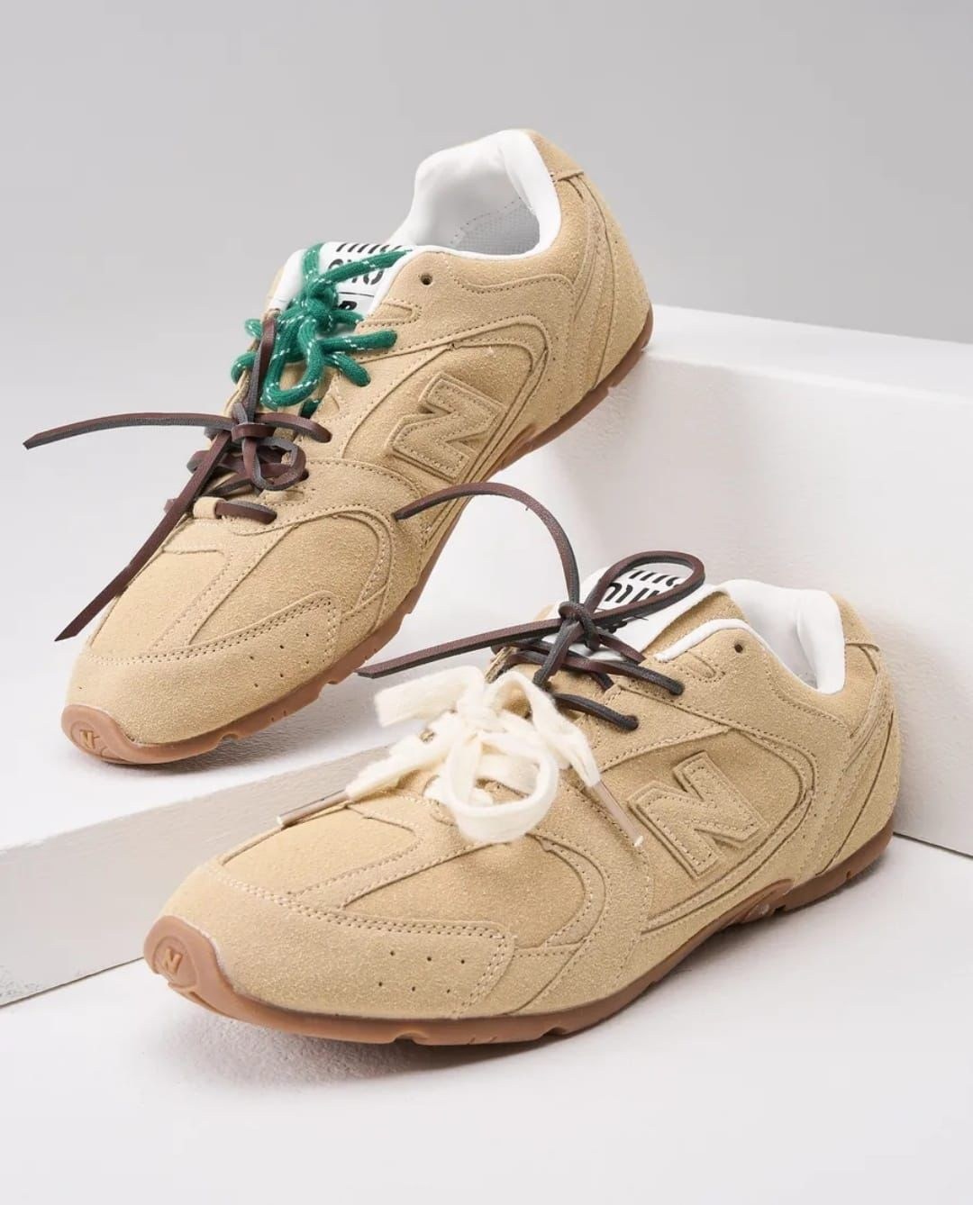 кроссовки new balance,,кроссовки,замшевые кроссовки,new balance x miu miu 530 sl suede ecru