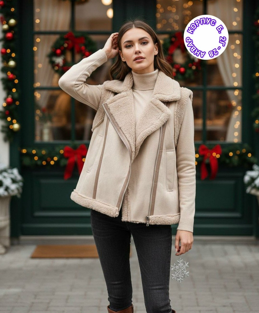 жилетка дубленка утепленная меховая арт.486522,жилет дублёнка цельная из натурального меха,жилет из дубленочной овчины,жилетка дубленка утепленная меховая onesize skara,жилета дубленка утепленная мехо