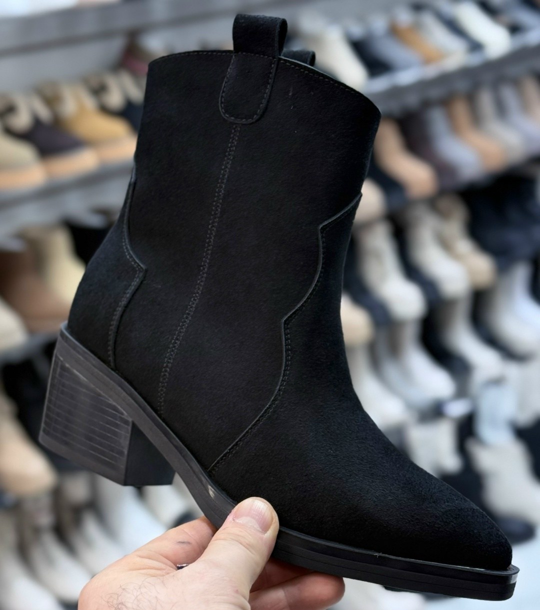 деми замшевые полусапоги,полусапоги,,казаки замшевые эконика, женская