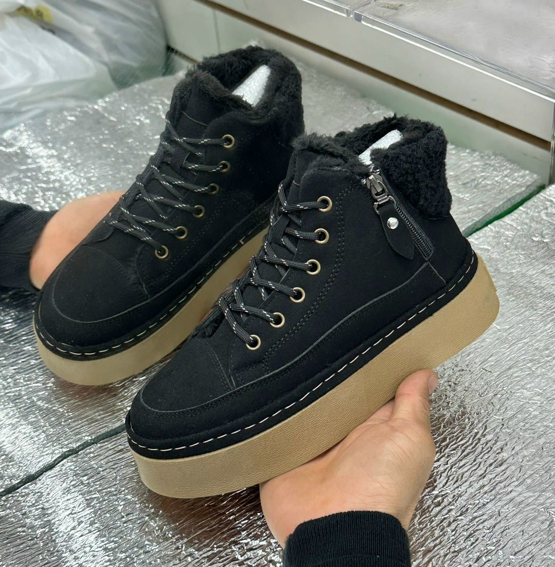 ,зимние ботинки из натуральной замши и меха на платформе obba 250464737,зимняя женская ,зимняя , женская