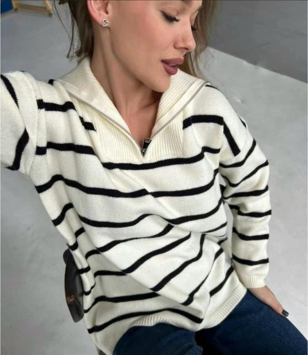 свитер женский,женская кофта,джемпер женский,свитер в полоску,бомбовый свитер женский