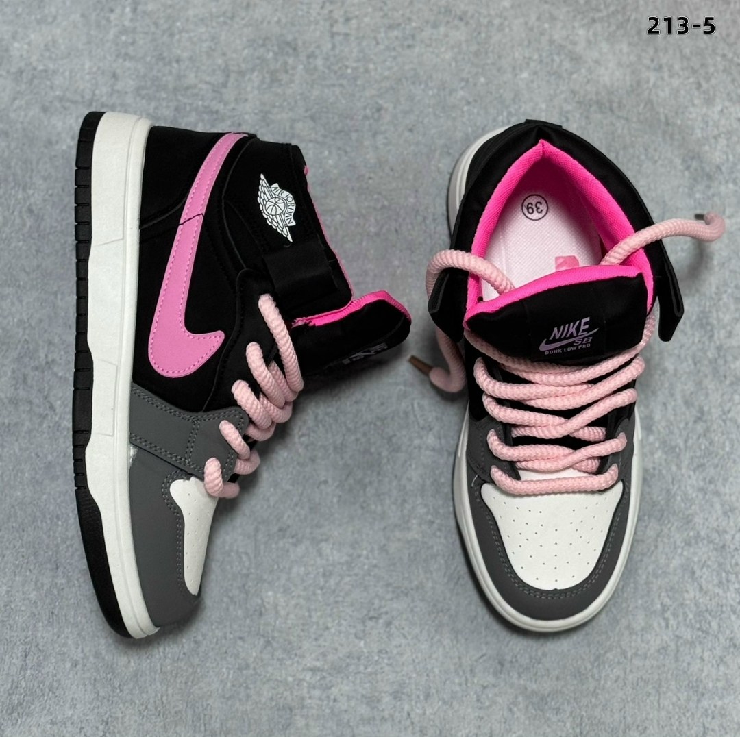 кроссовки,nike air jordan 1 mid,,женские кроссовки nike,air jordan 1 mid gs pink