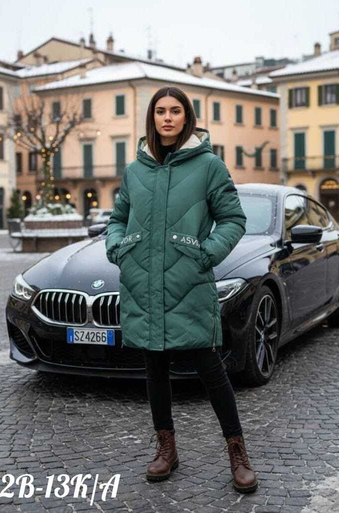 модная куртка,повседневная куртка,зеленый пуховик,женский пуховик,пальто пуховик